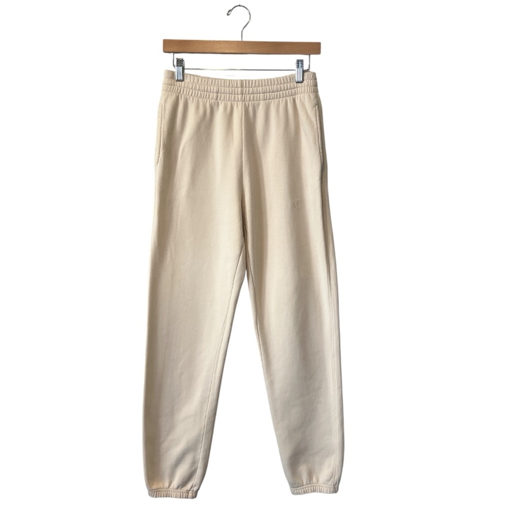 ANINE BING Sport Evan Jogger High Rise Organic Cotton Cream Size XS